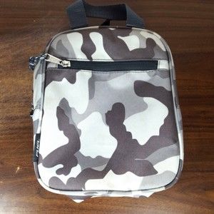 Fuel Deluxe Insulated School Lunch Bag Gray Camo